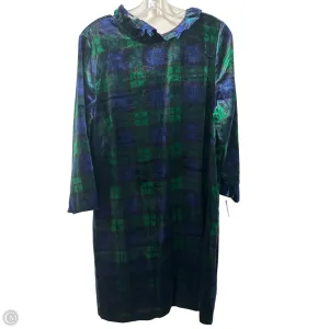 Dress Casual Midi By Talbots In Blue & Green, Size: Xl