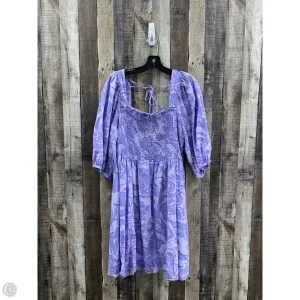 Dress Casual Short By Ava & Viv In Purple, Size: 1x