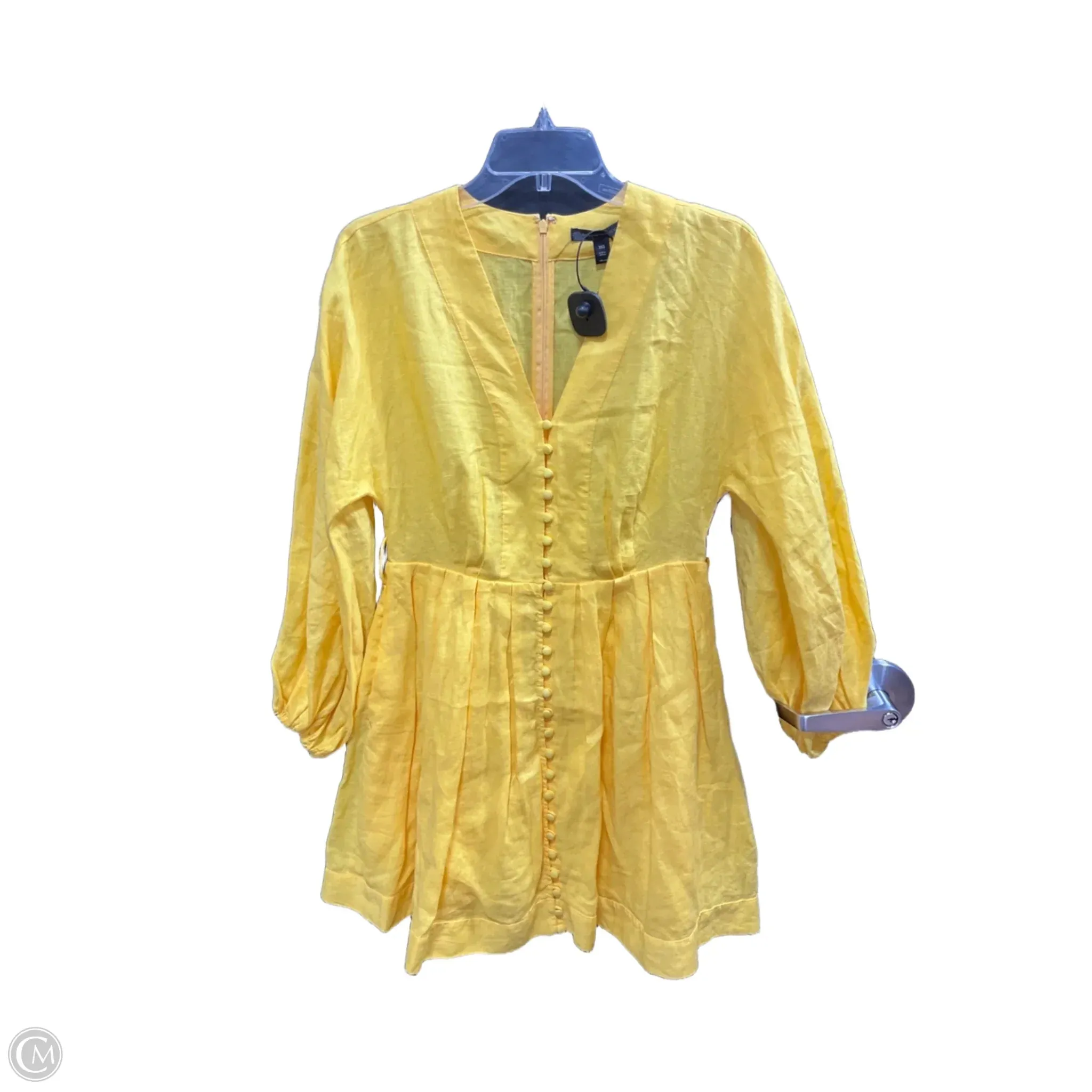 Dress Casual Short By Banana Republic In Yellow, Size: Xxs