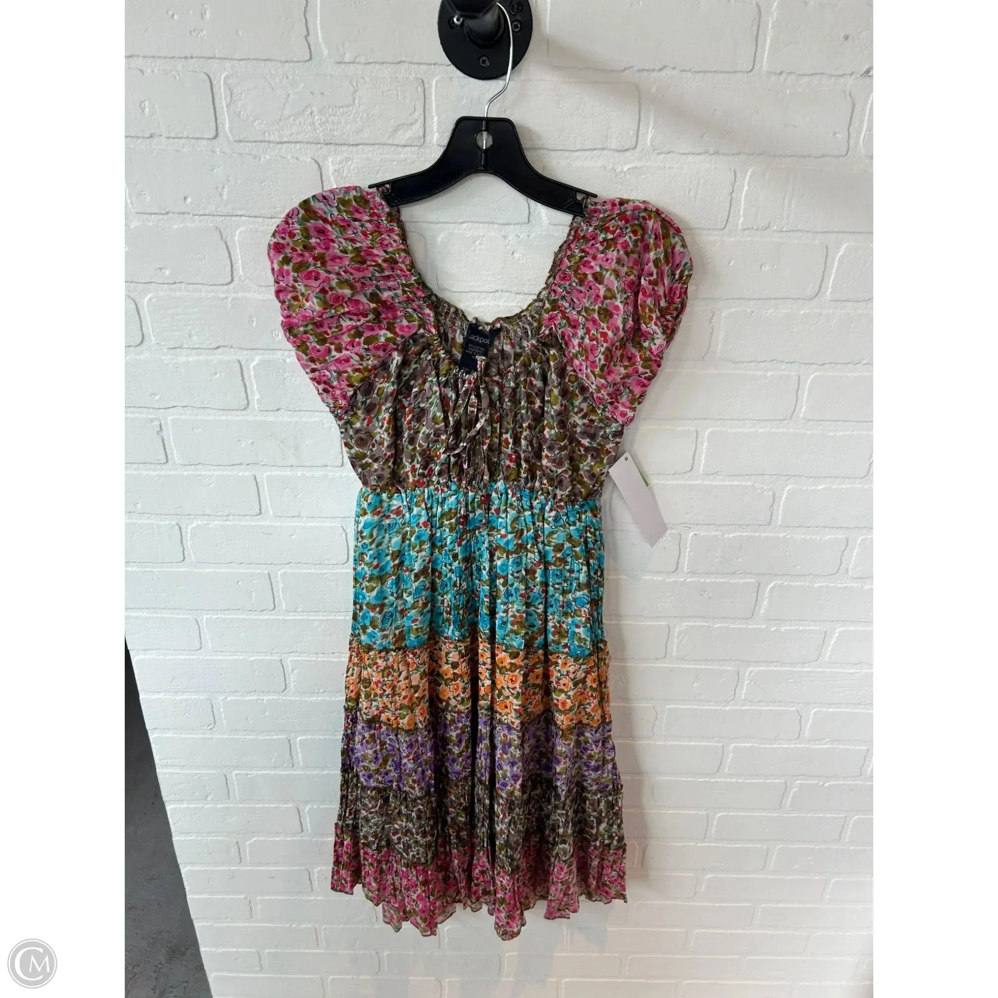 Dress Casual Short By Clothes Mentor In Brown & Pink, Size: M