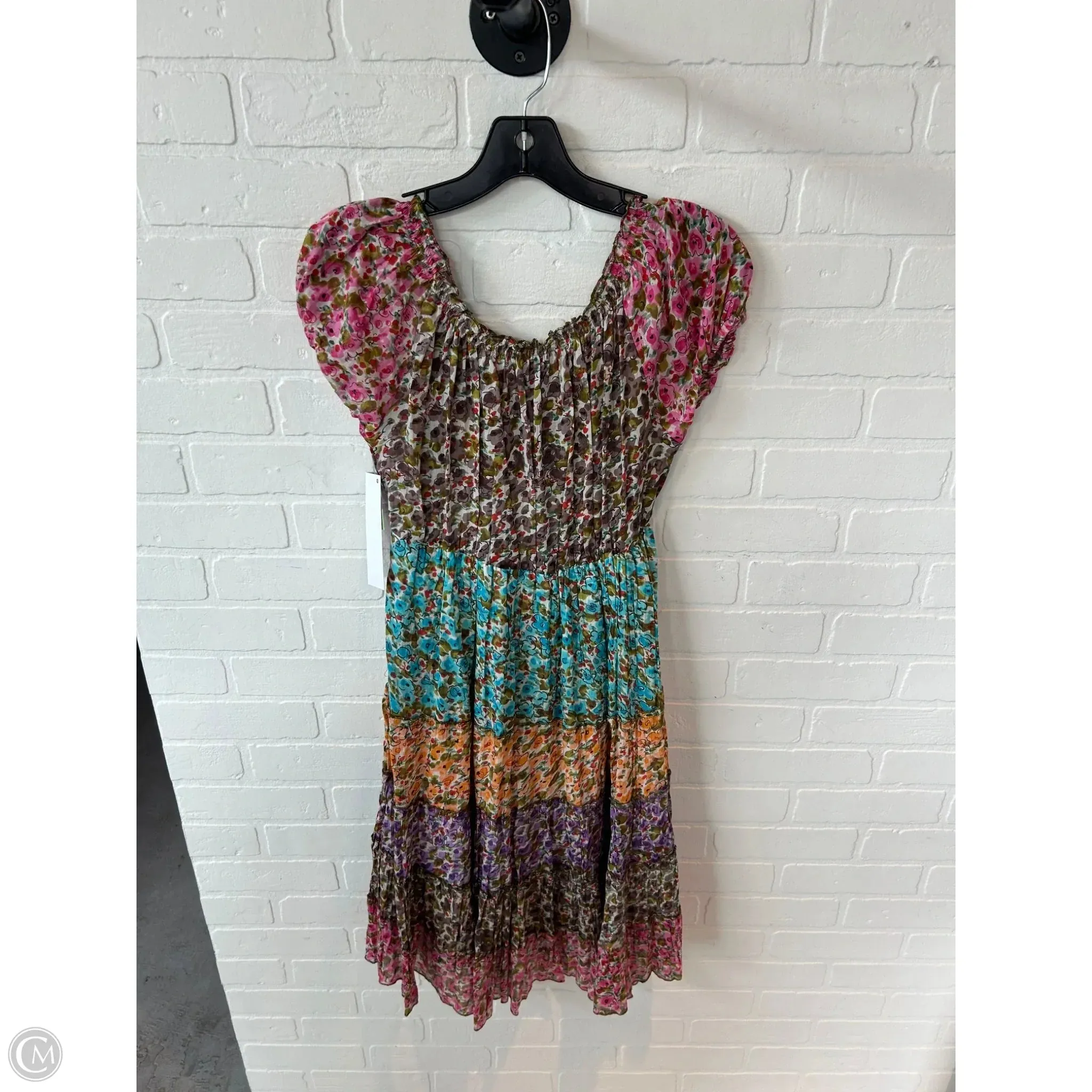 Dress Casual Short By Clothes Mentor In Brown & Pink, Size: M