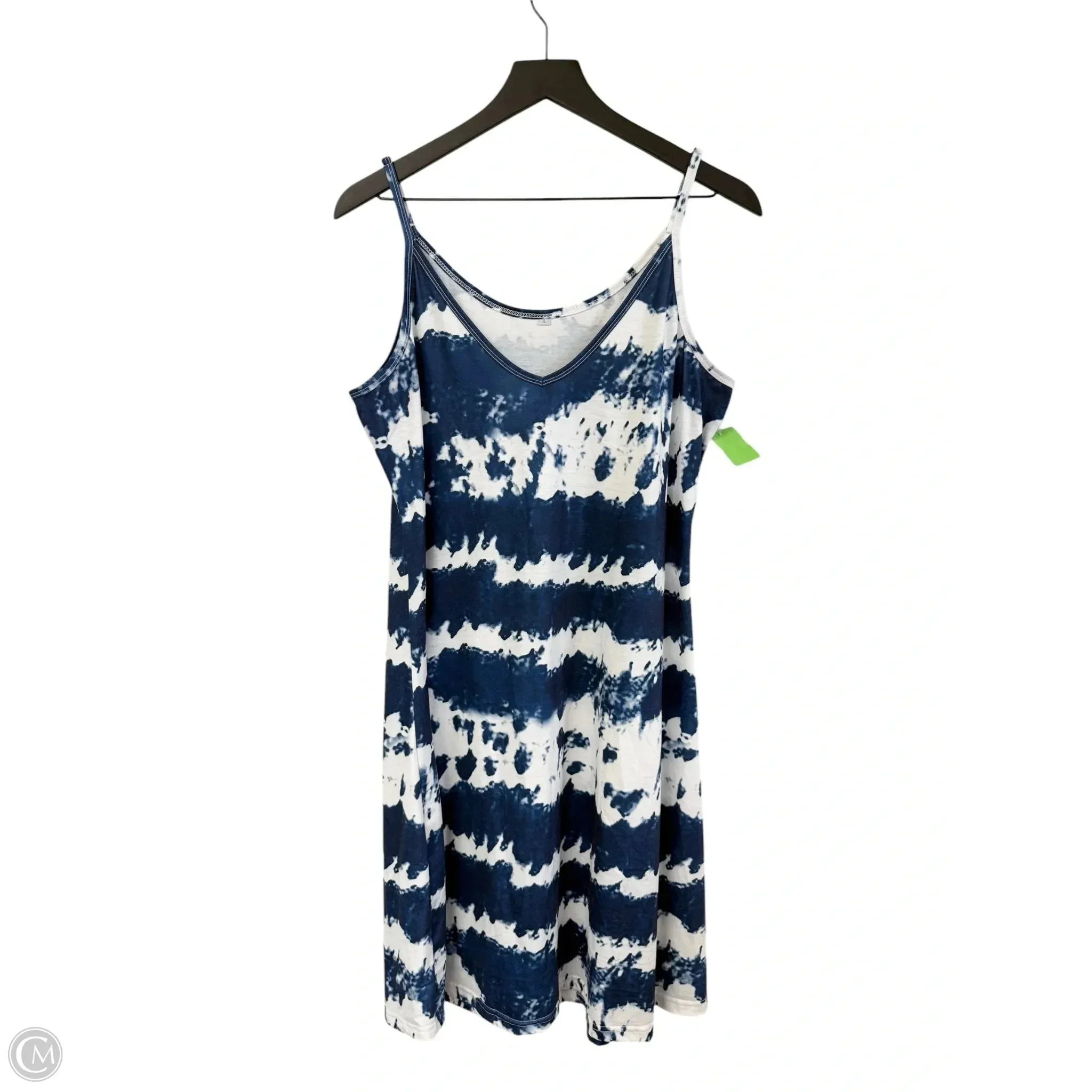 Dress Casual Short By Cmf In Blue & White, Size: L