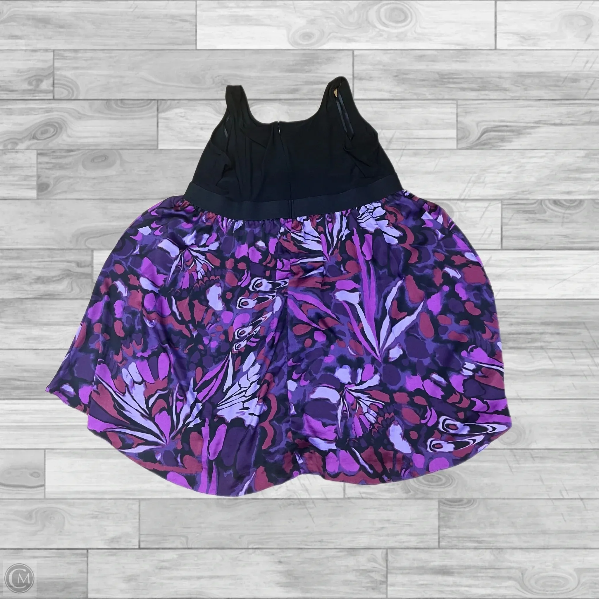 Dress Casual Short By Lane Bryant In Black & Purple, Size: 3x