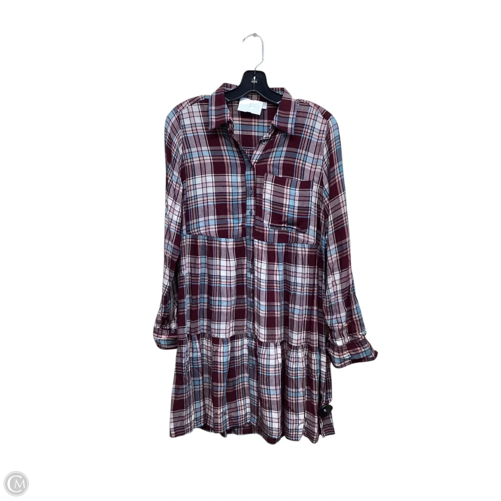 Dress Casual Short By Loft In Checkered Pattern, Size: Xs
