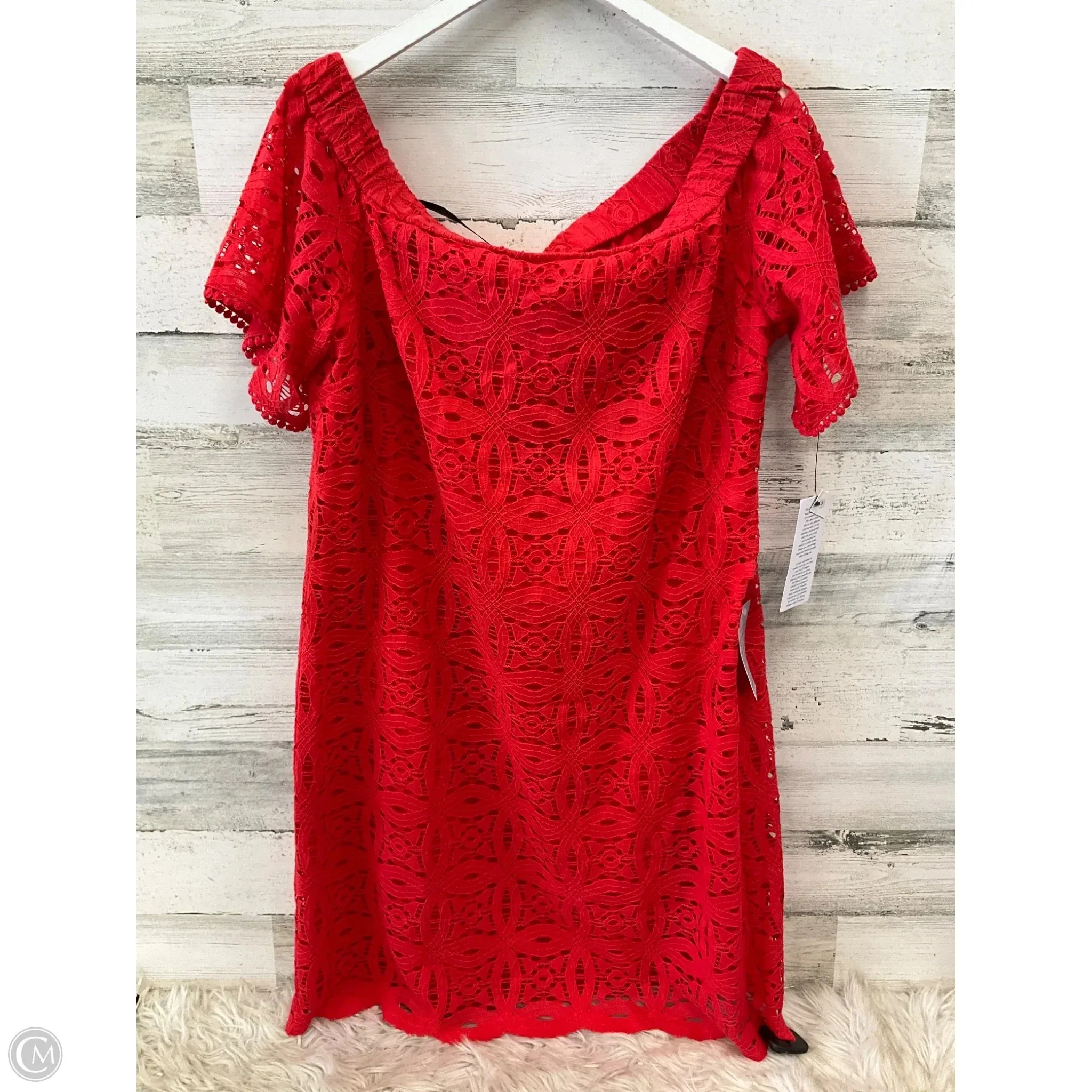 Dress Casual Short By Maggy London In Red, Size: Xl