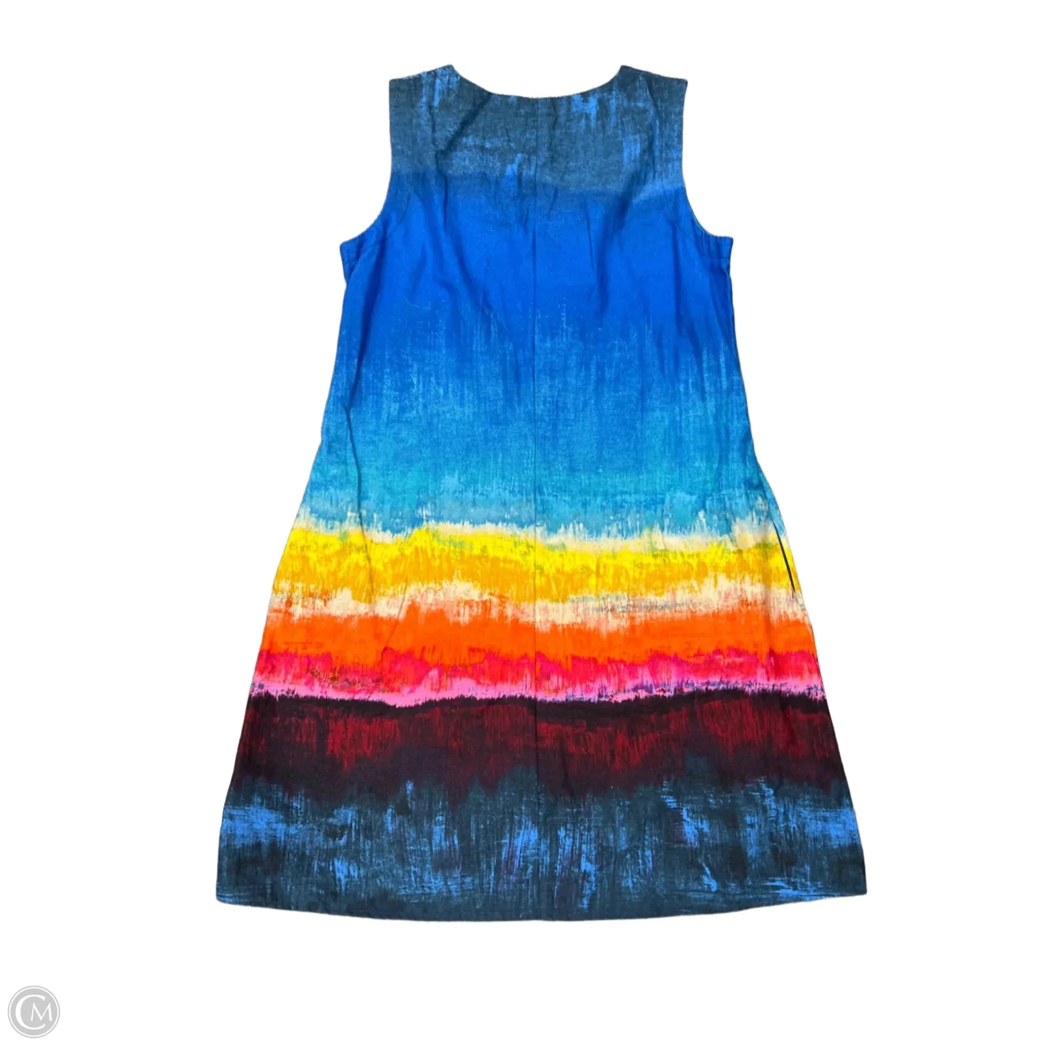 Dress Casual Short By Uncle Frank In Rainbow Print, Size: M