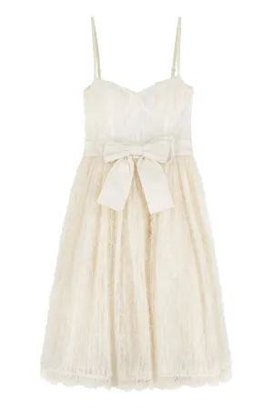 Elisabetta Franchi Lace-Detailed Sweetheart-Neck Dress