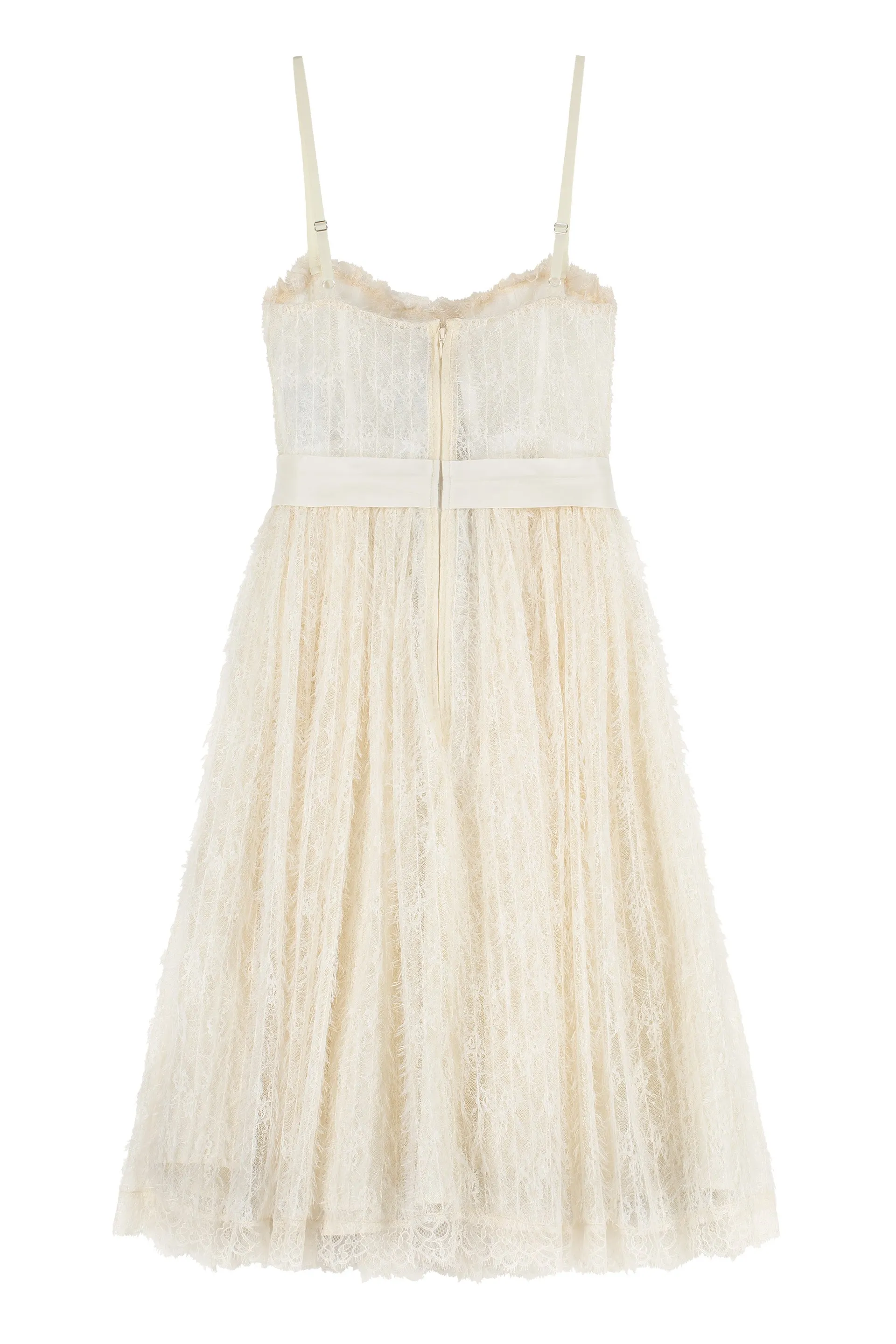 Elisabetta Franchi Lace-Detailed Sweetheart-Neck Dress