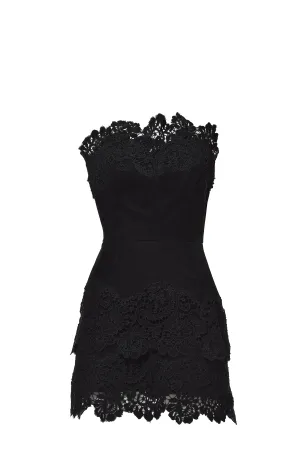 Ermanno Scervino Lace-Embellished Strapless Dress