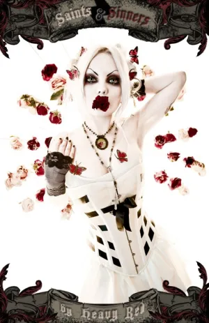 French Net & Floral Crop Gloves
