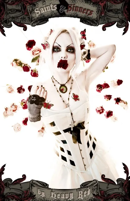French Net & Floral Crop Gloves