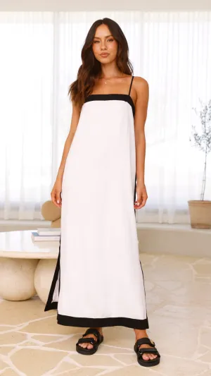 Isabeau Maxi Dress - White/Black