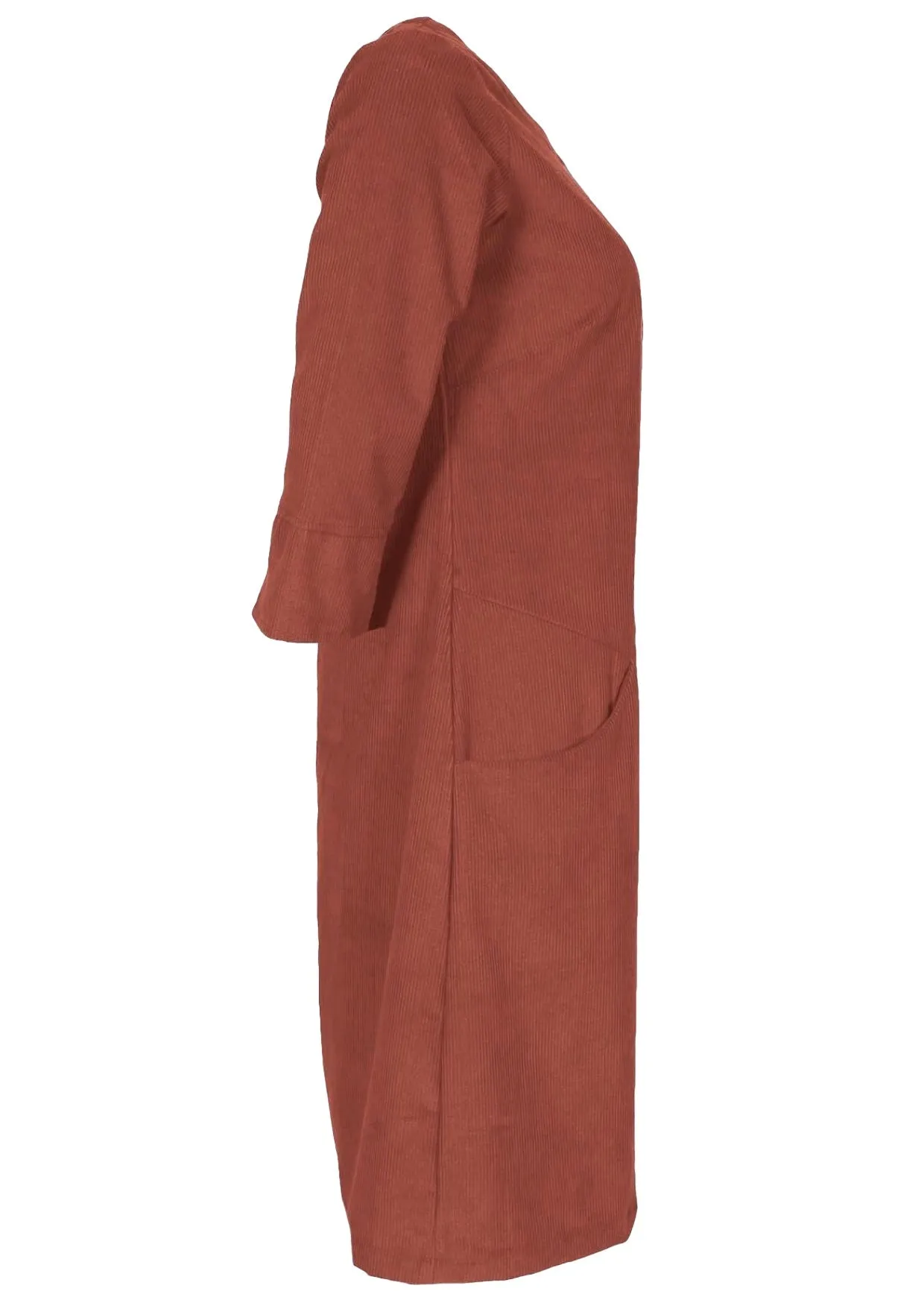 Jamie Corduroy Dress Burnt Henna