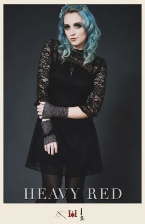 Keyhole Lace Mourning Dress