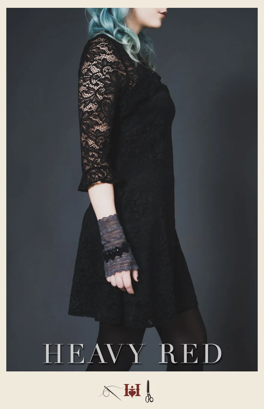 Keyhole Lace Mourning Dress