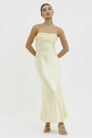 LEMON COWL BACK MAXI