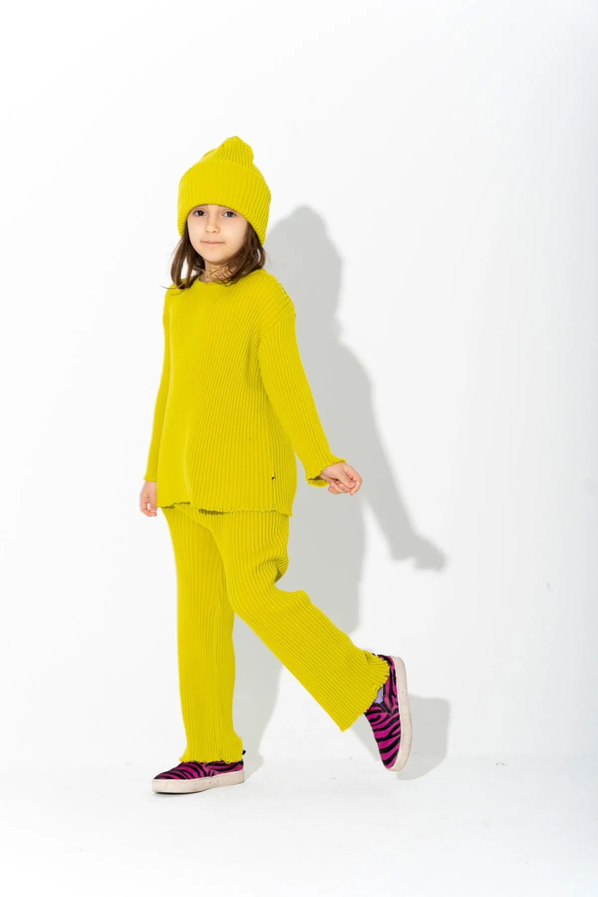 LIME MERINO KNIT JUMPER