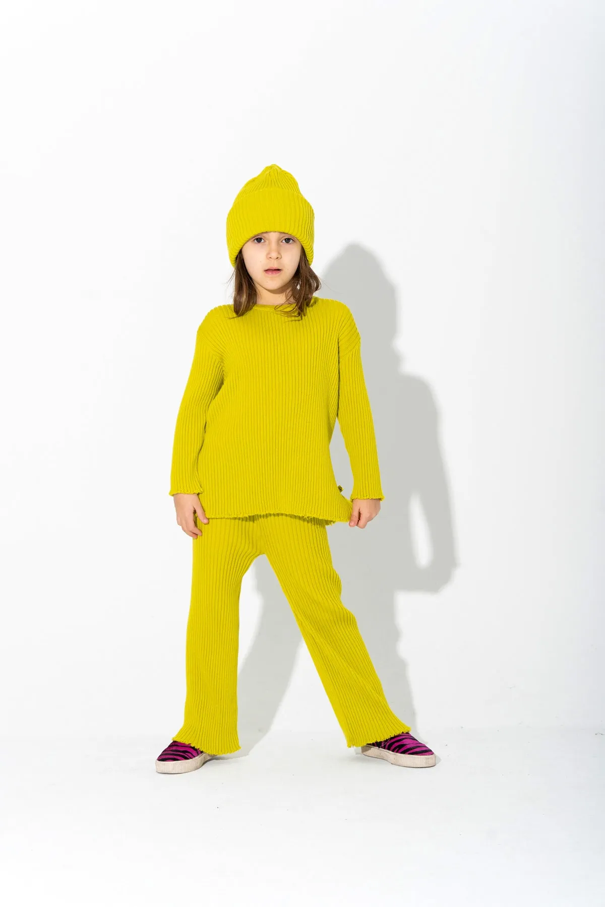 LIME MERINO KNIT JUMPER