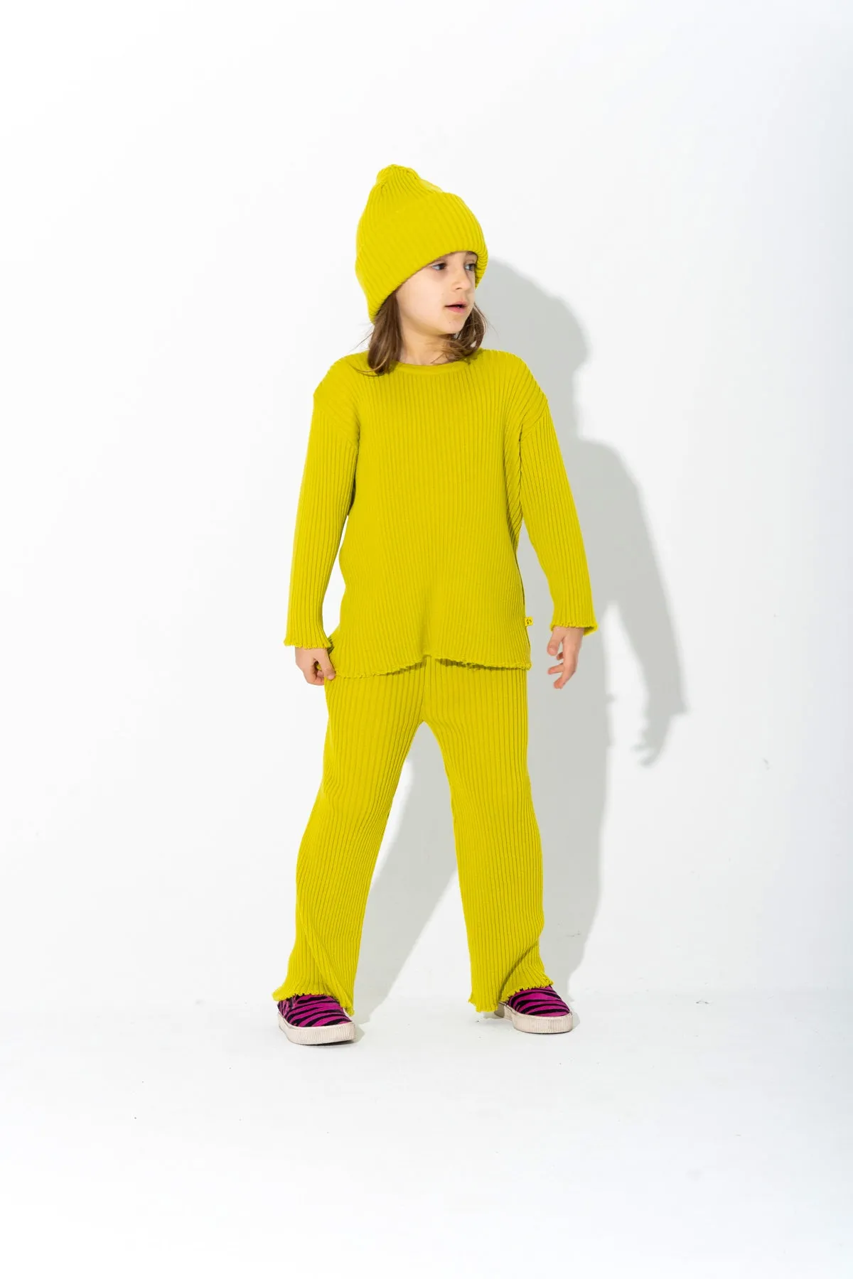LIME MERINO KNIT JUMPER