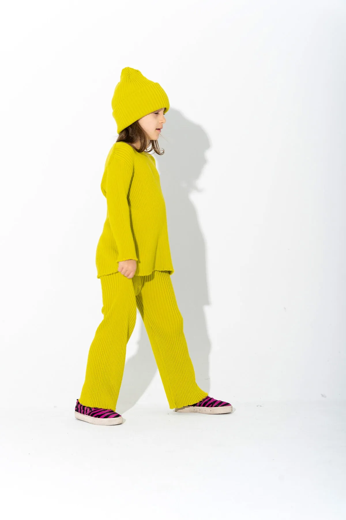 LIME MERINO KNIT JUMPER