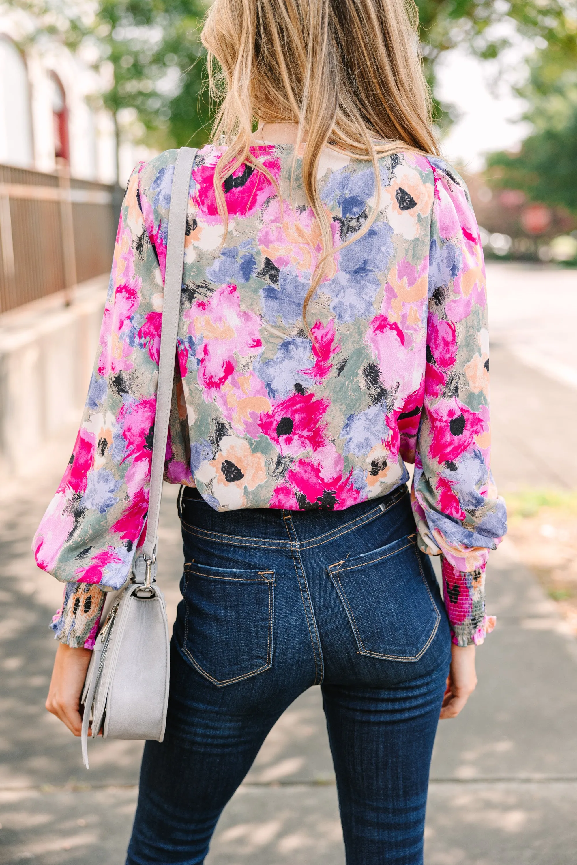 Living Out Loud Orchid Purple Floral Bodysuit