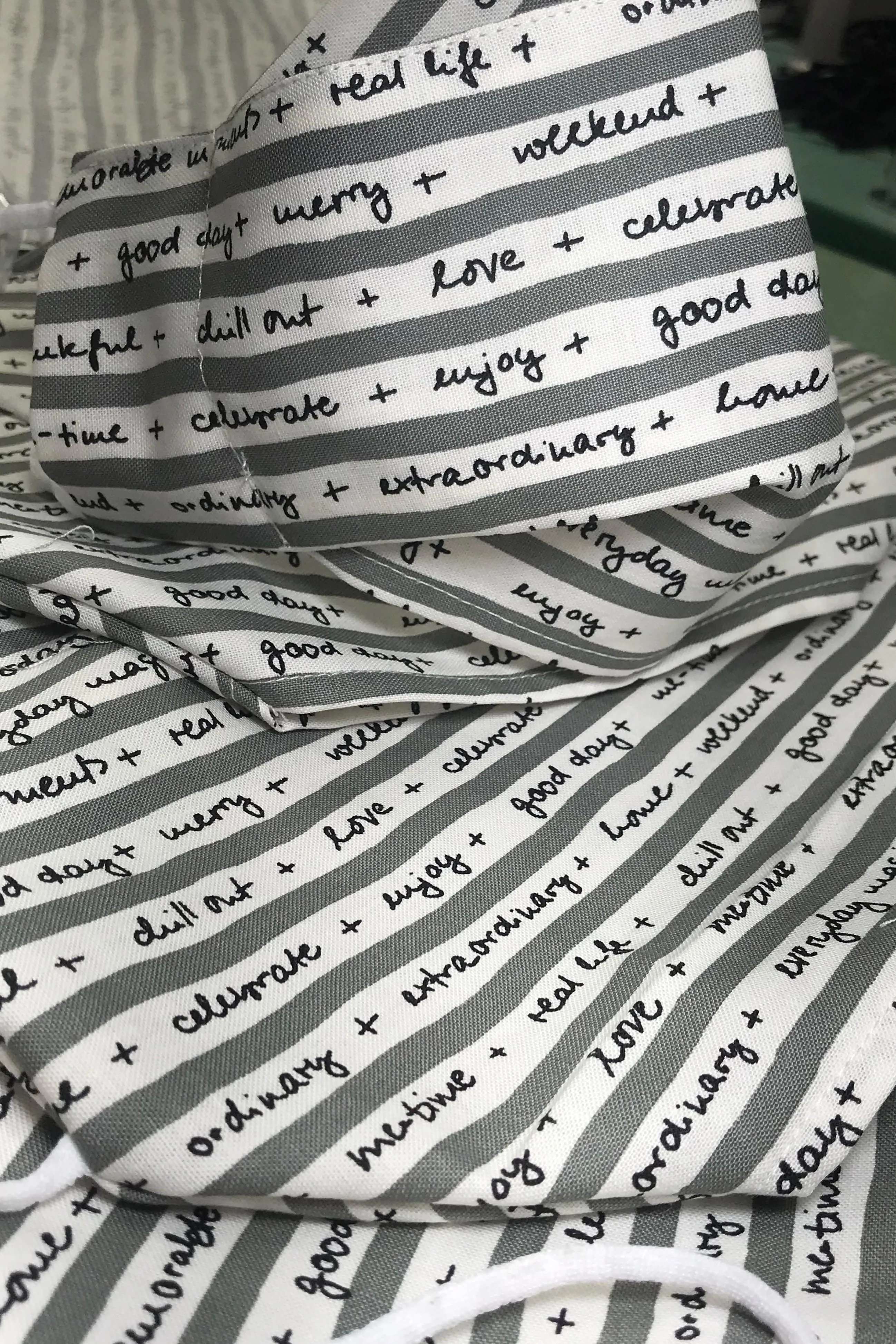 Lovely Words (Box Pleated Mask With Filter Pocket)