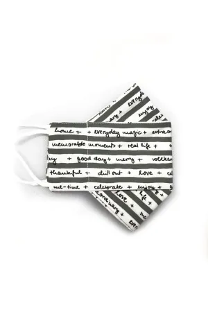 Lovely Words (Box Pleated Mask With Filter Pocket)