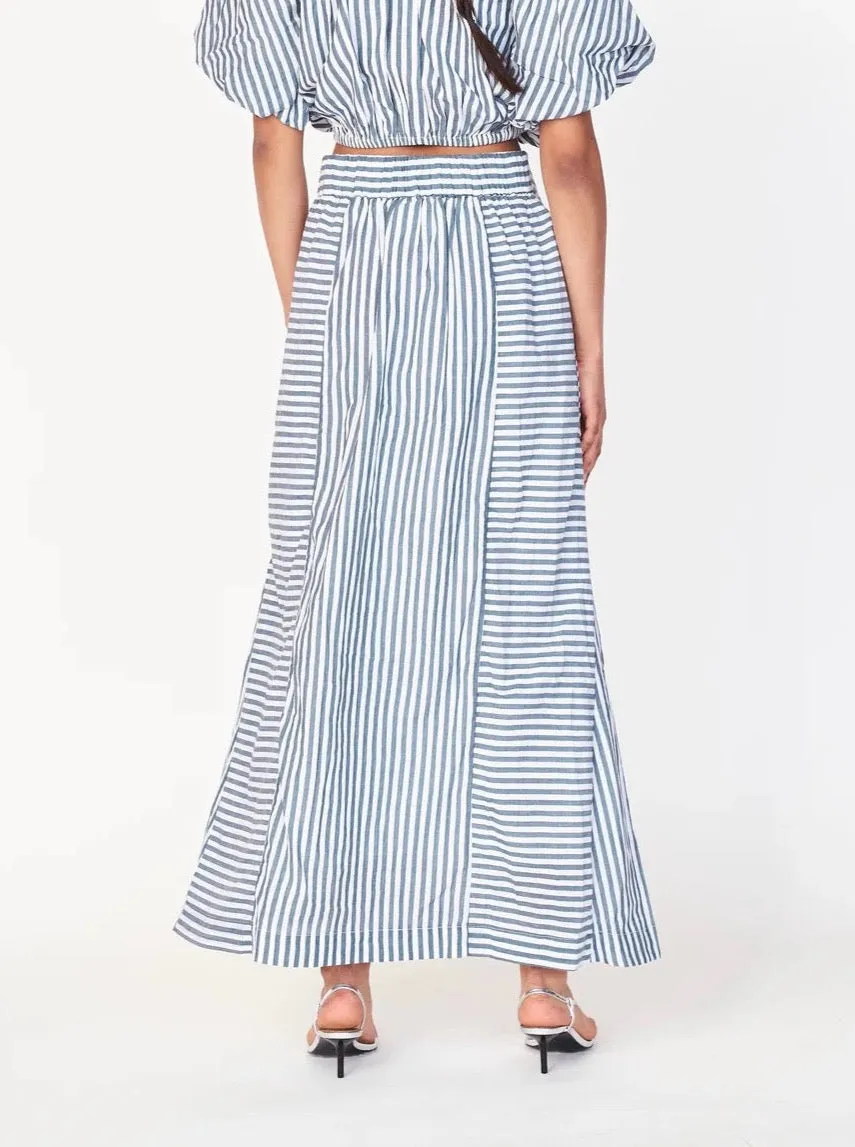 Mirth Praiano Skirt in Ocean Stripe