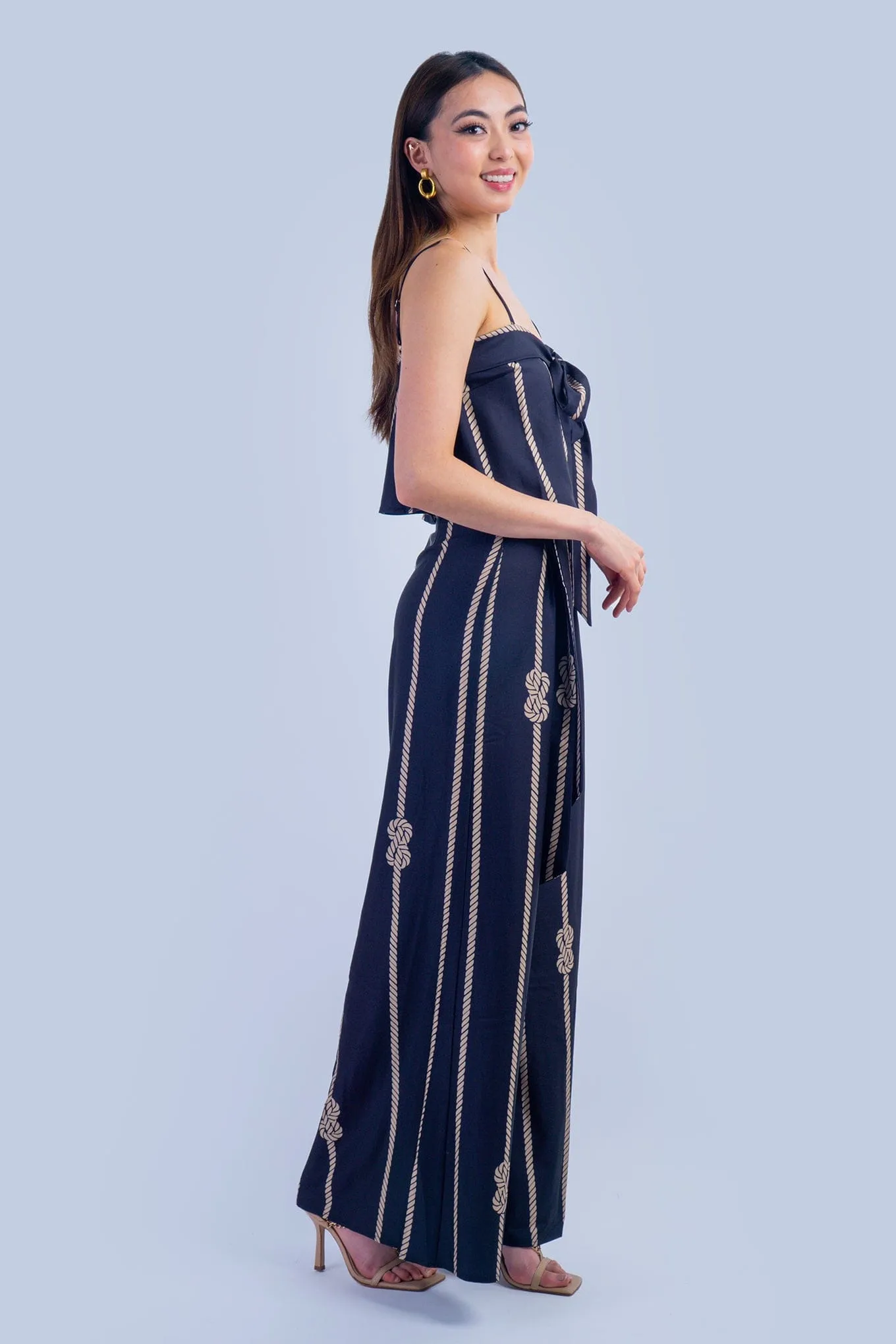 Navy Ivory Rope Top