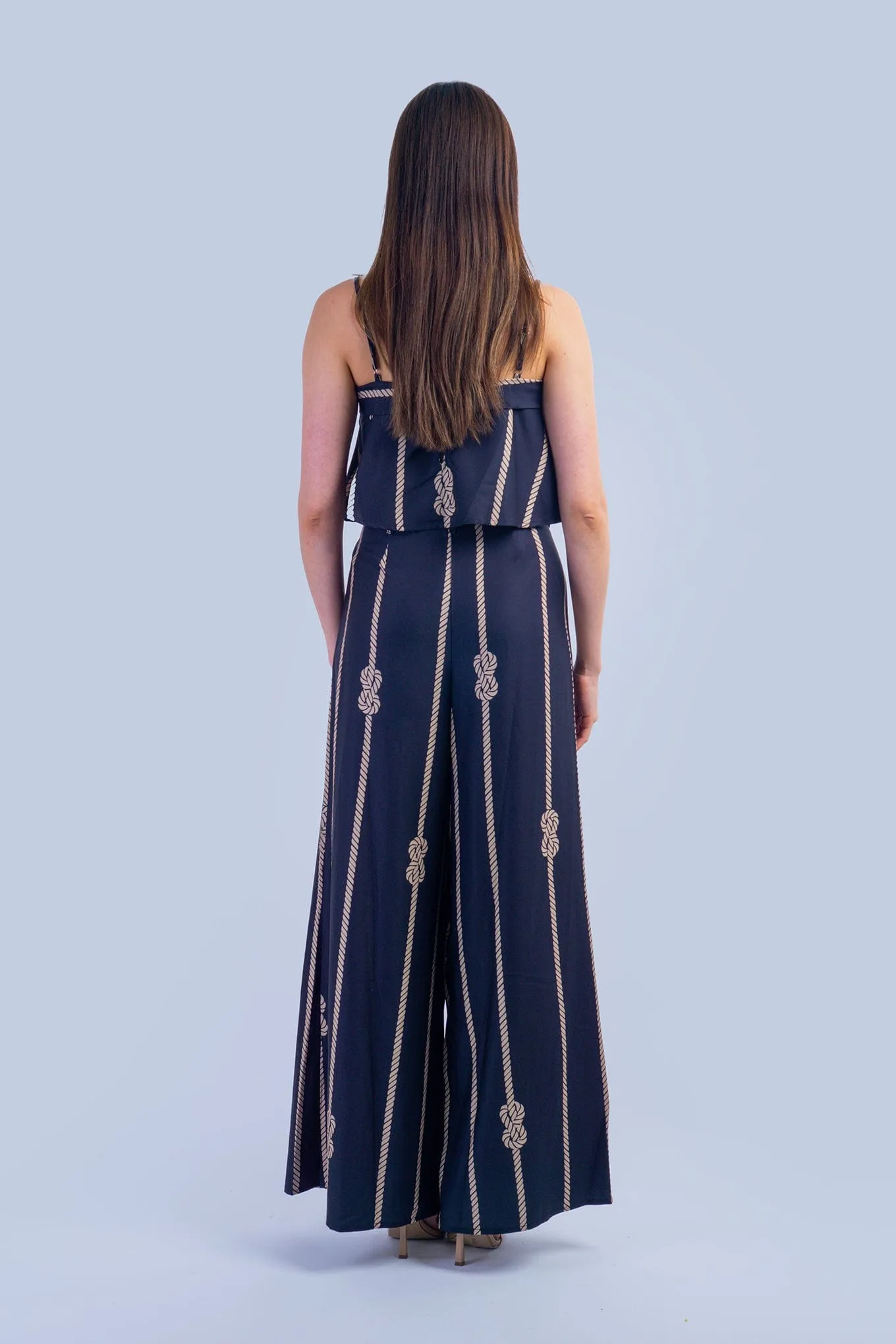 Navy Ivory Rope Top