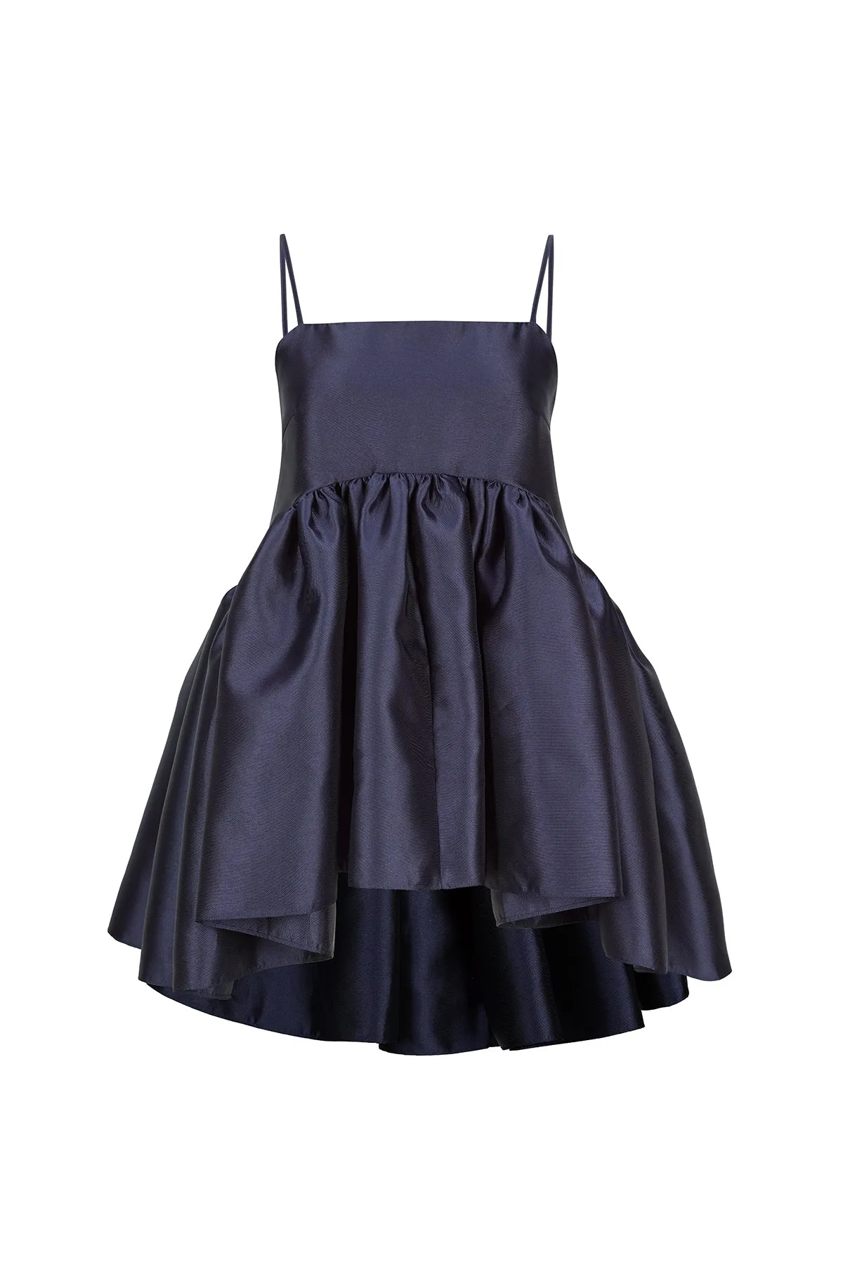 NAVY STRAPPY PUFF TOP