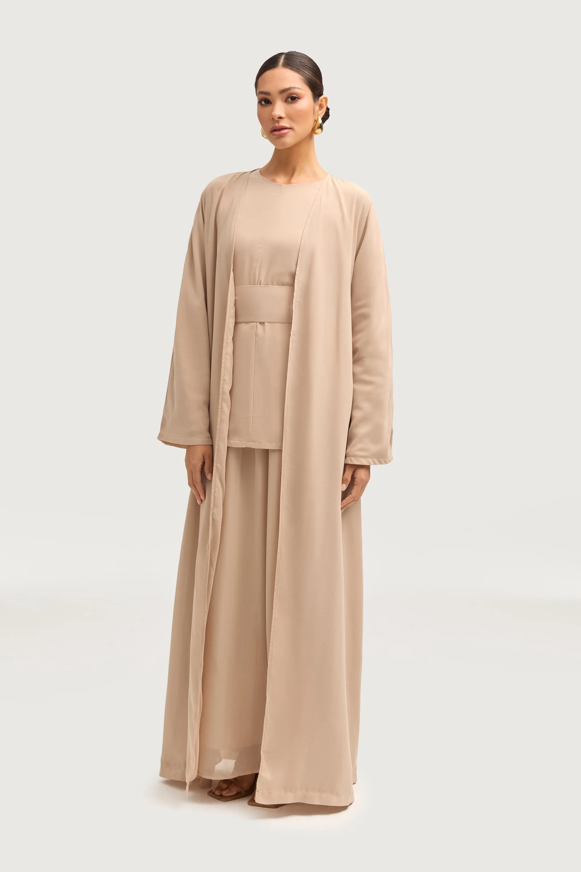Nevene Chiffon Maxi Skirt - Stone