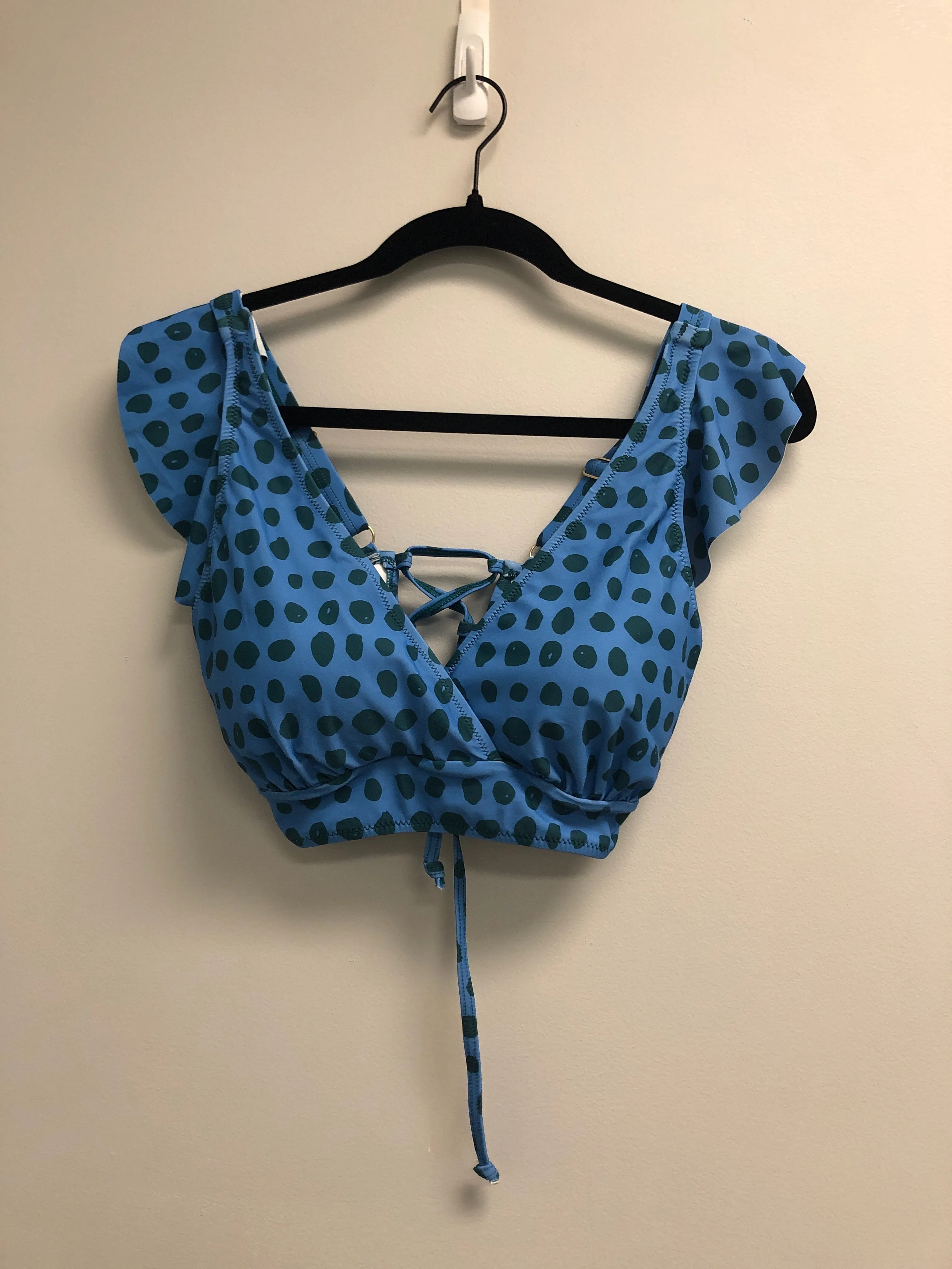 Outlet 6992 - Latched Mama Lace Up Nursing Swim Top - Final Sale - Teal Surf - Medium