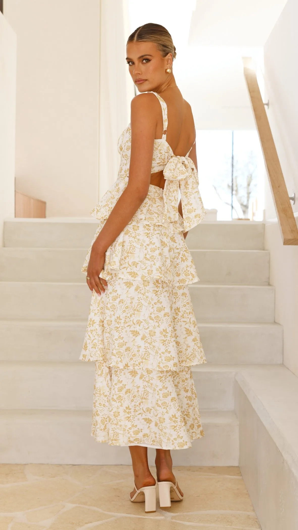 Page Maxi Dress - Yellow Floral
