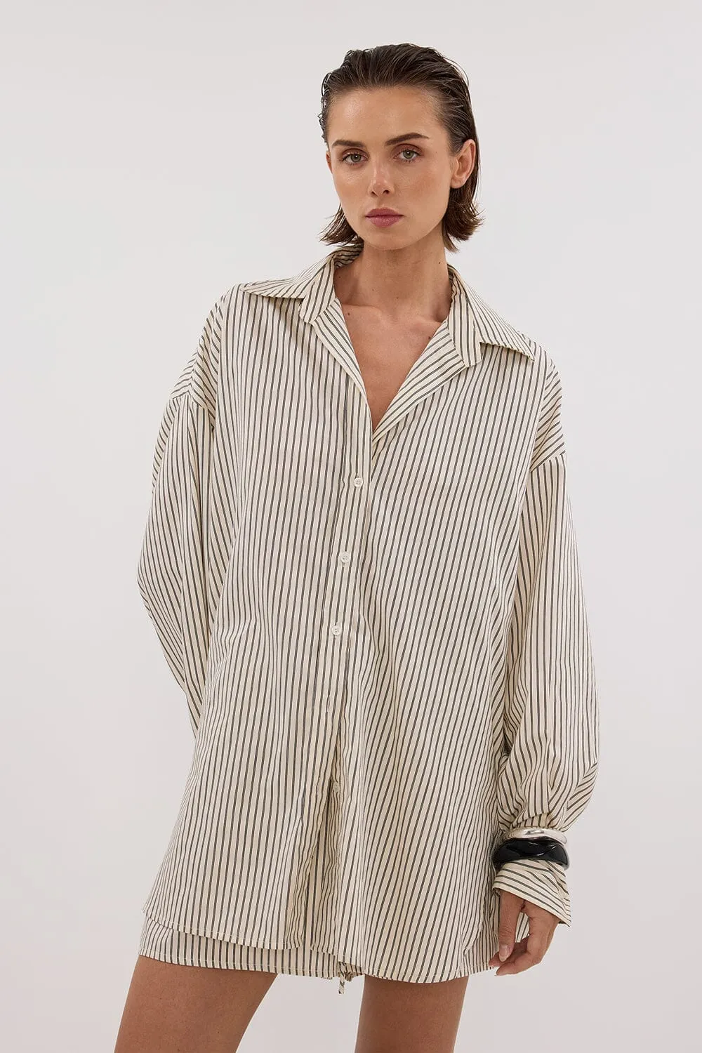 PALMA CREAM SILK BLEND SHIRT