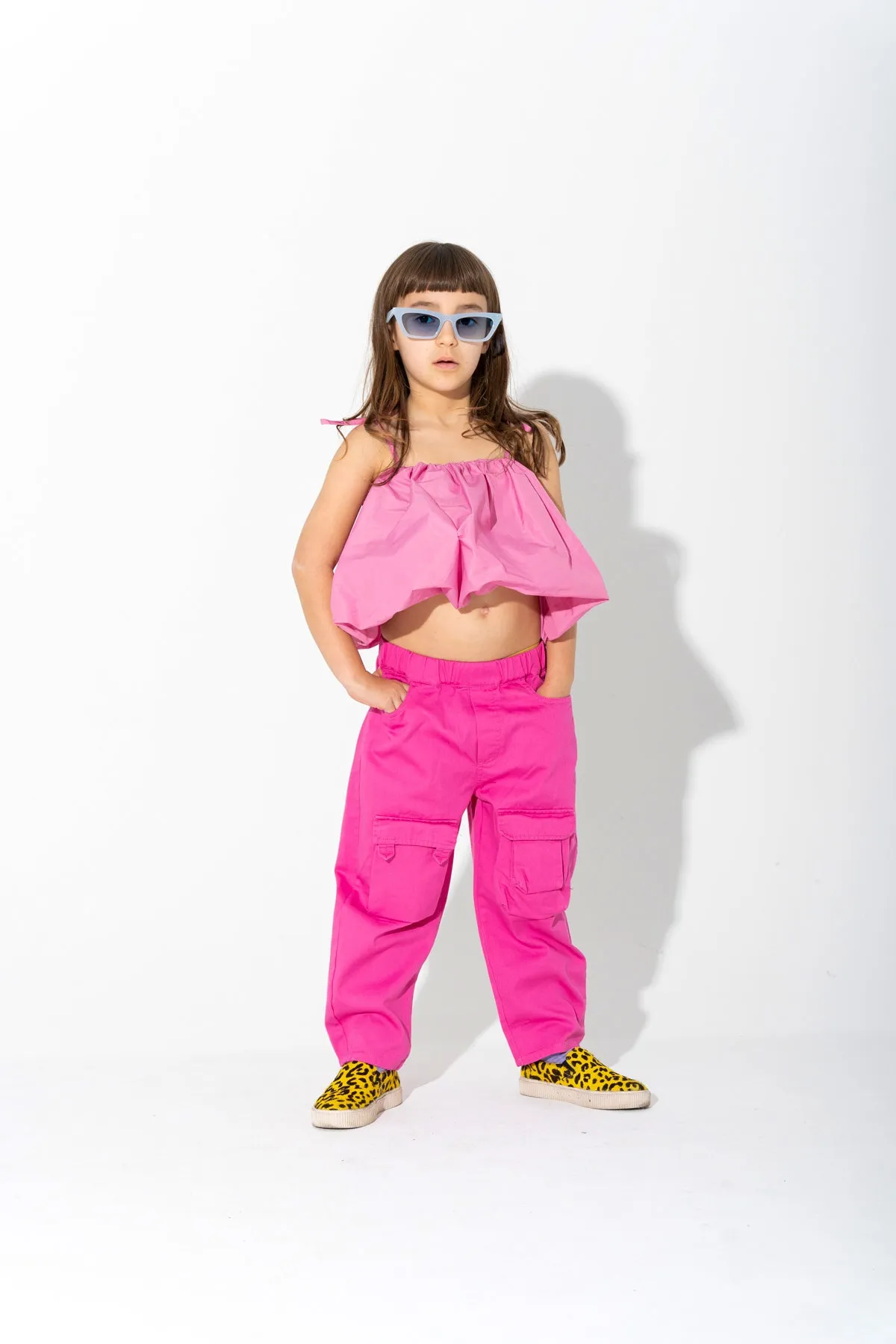 PINK CARGO TROUSERS