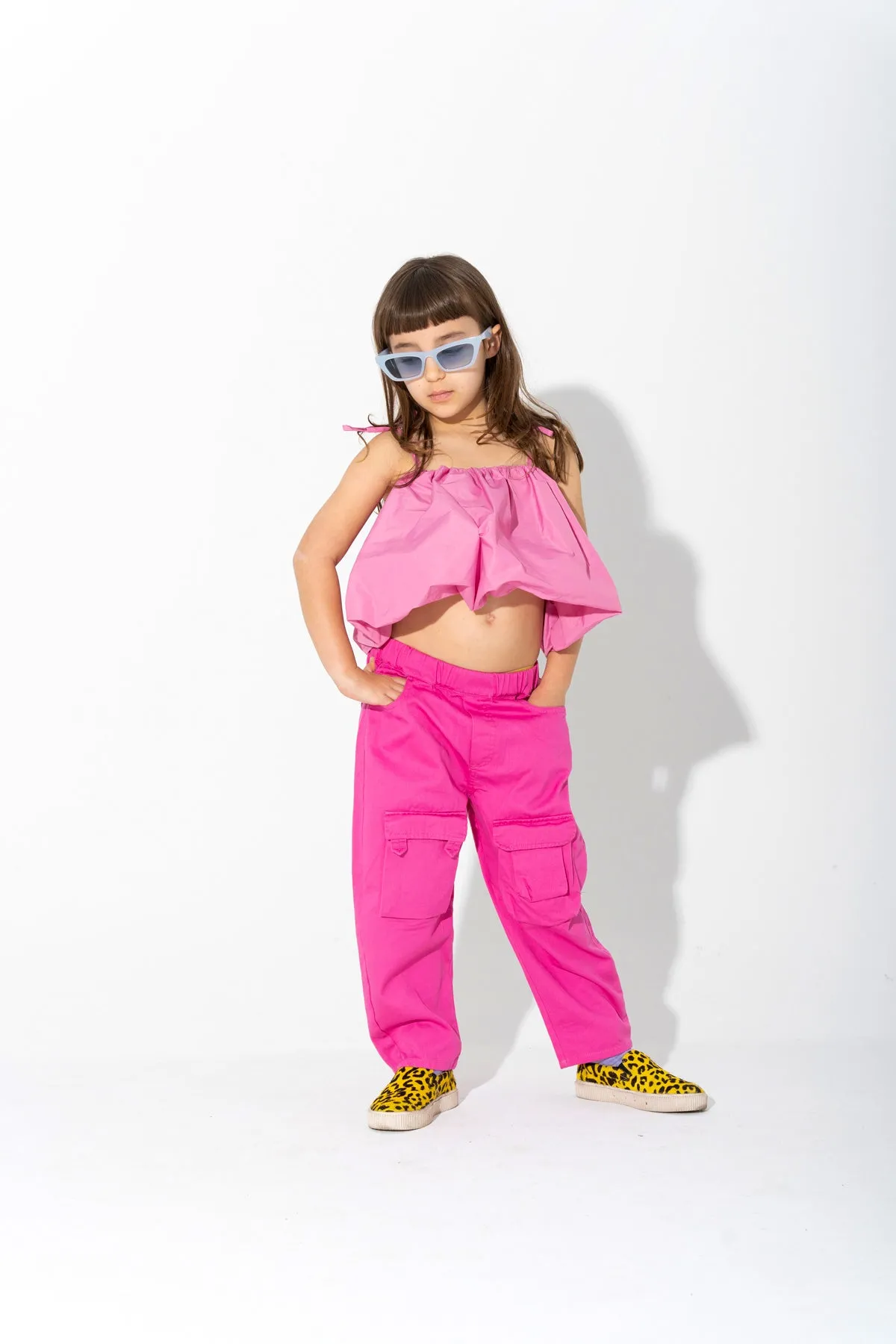 PINK CARGO TROUSERS