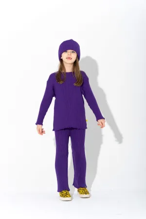 PURPLE MERINO KNIT JUMPER