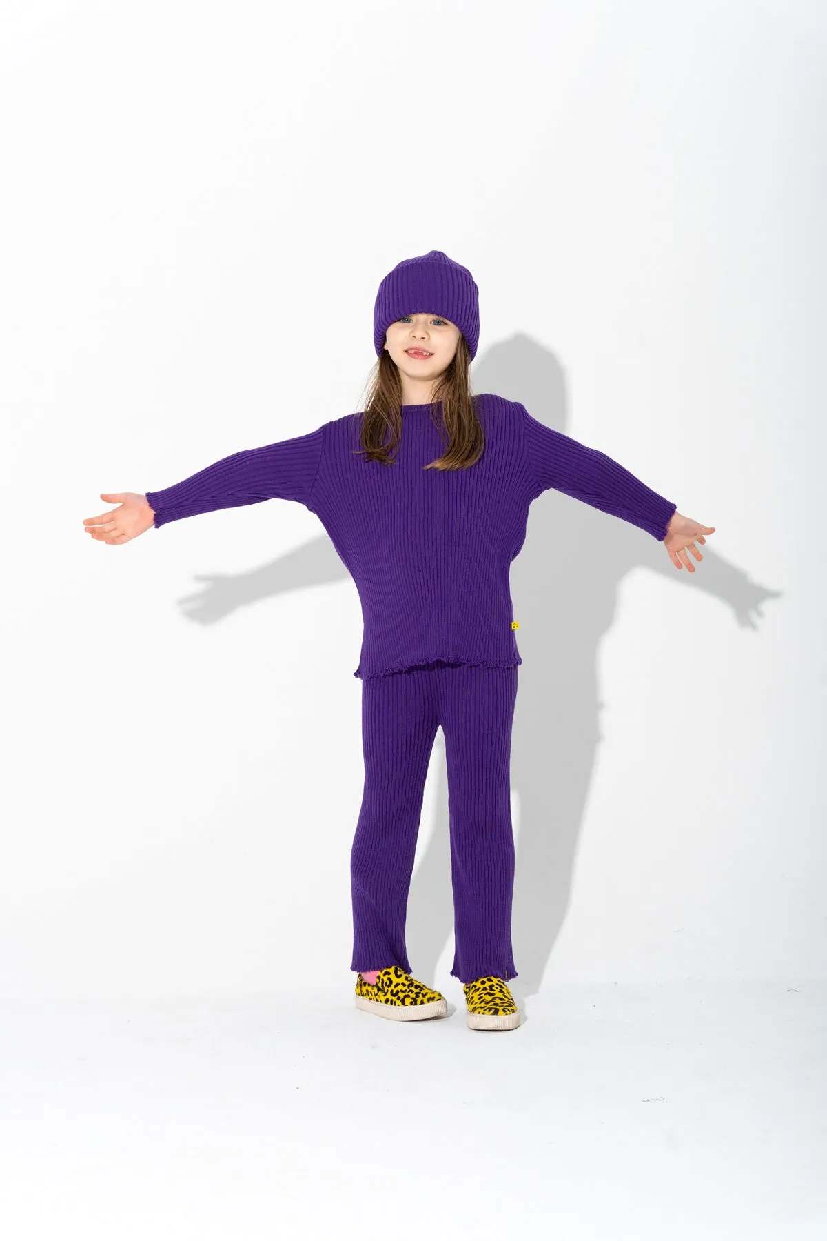 PURPLE MERINO KNIT JUMPER