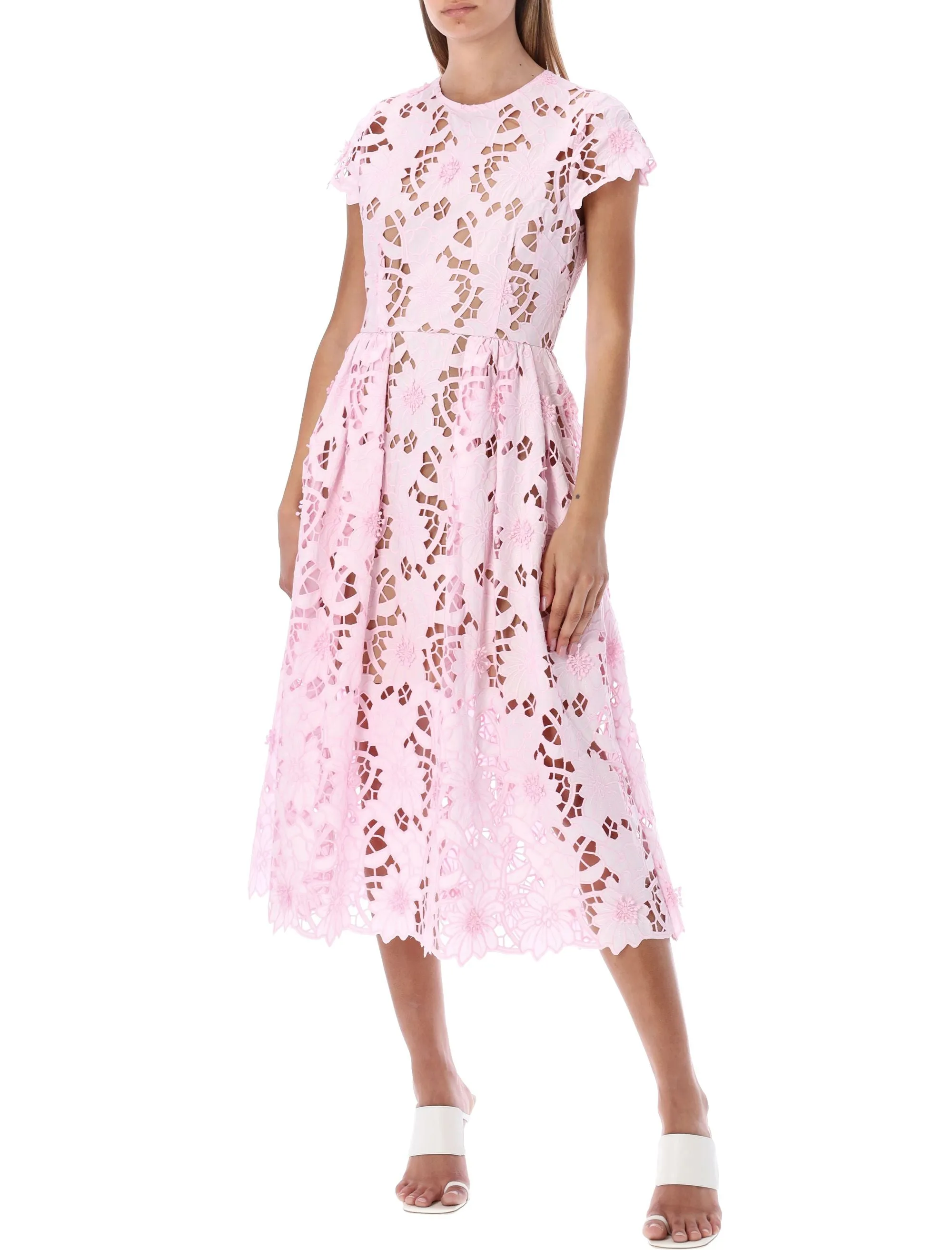 Self-Portrait Guipure Lace Detailed Midi Dress