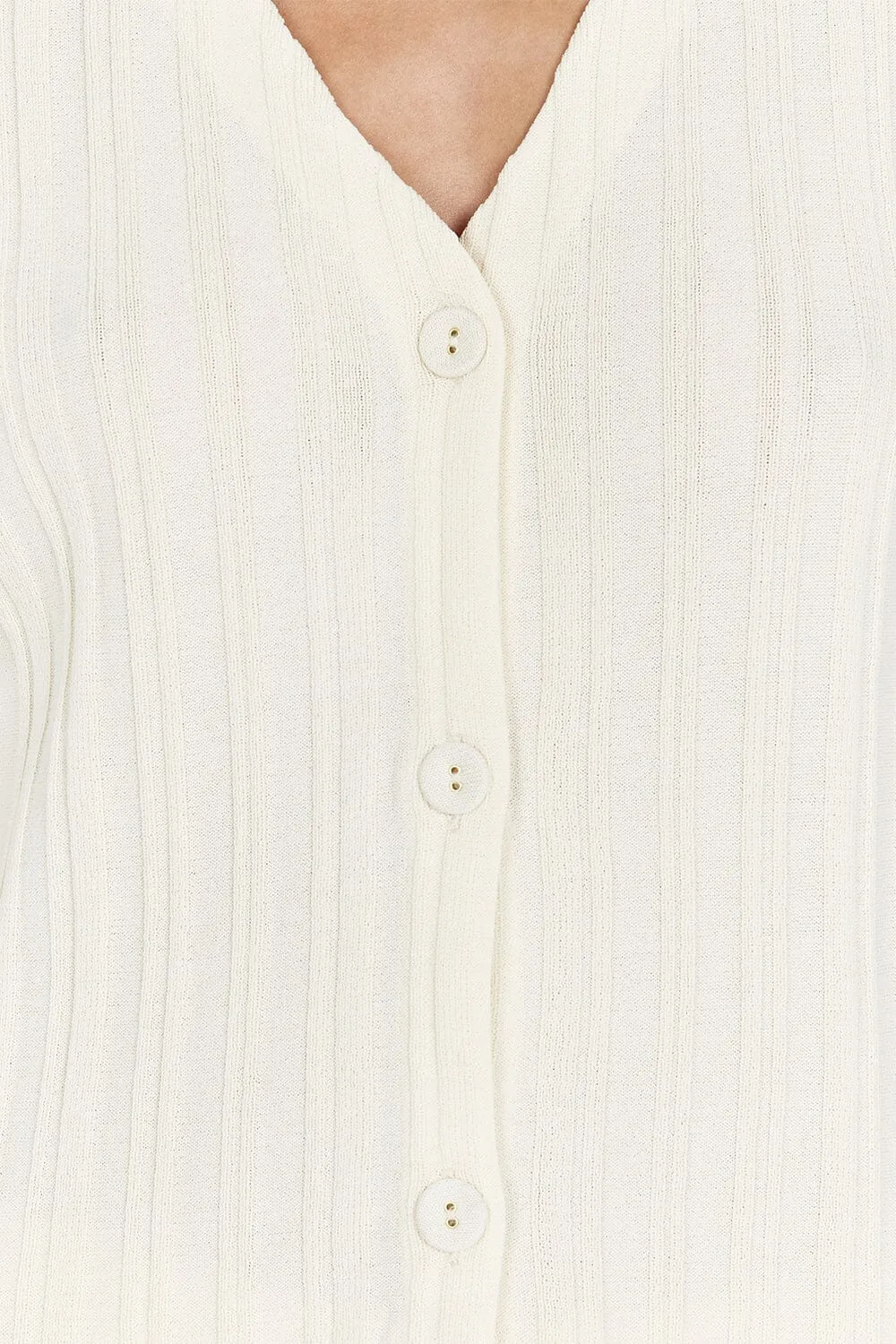 SYLVIA CREAM LONGLINE VEST