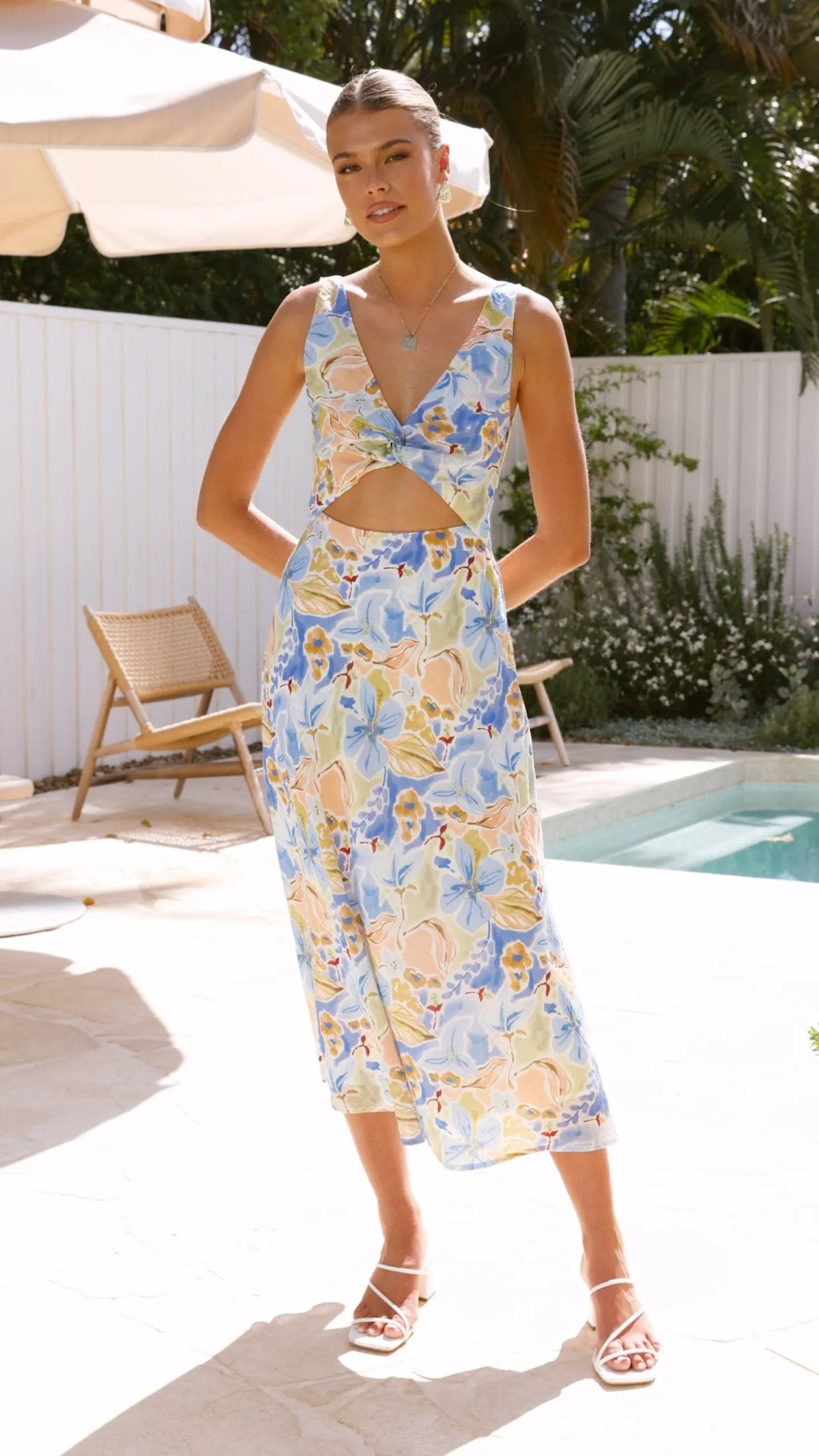 Talulah Maxi Dress - Blue Floral