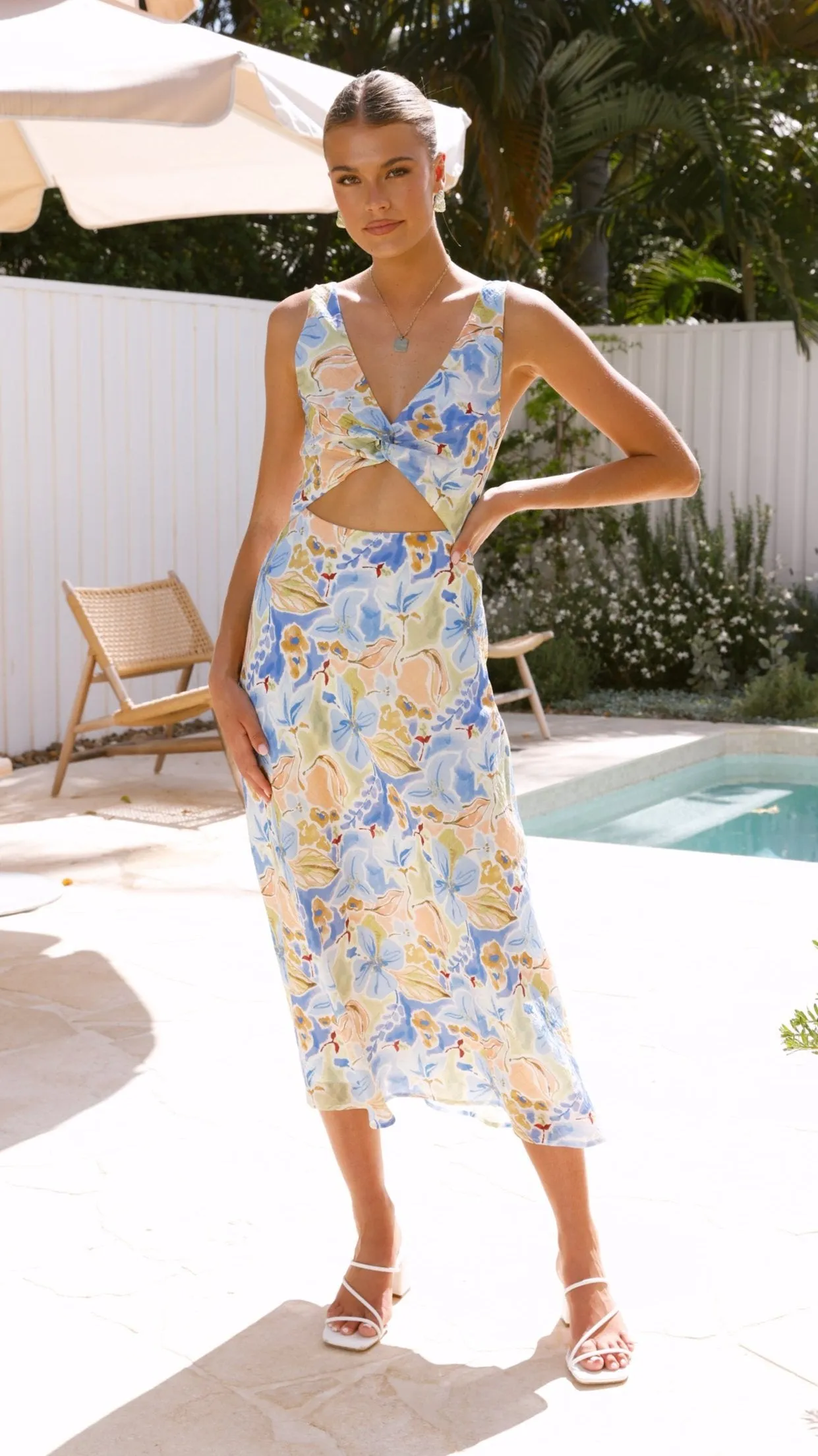 Talulah Maxi Dress - Blue Floral
