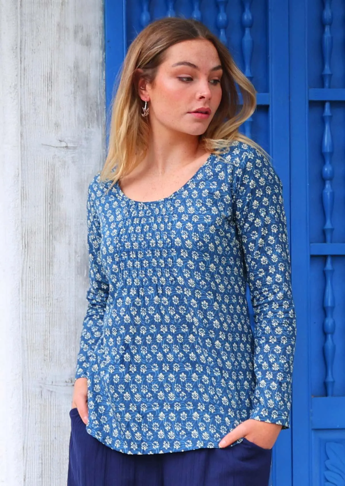 Tulsi Long Sleeve Top Bluebell