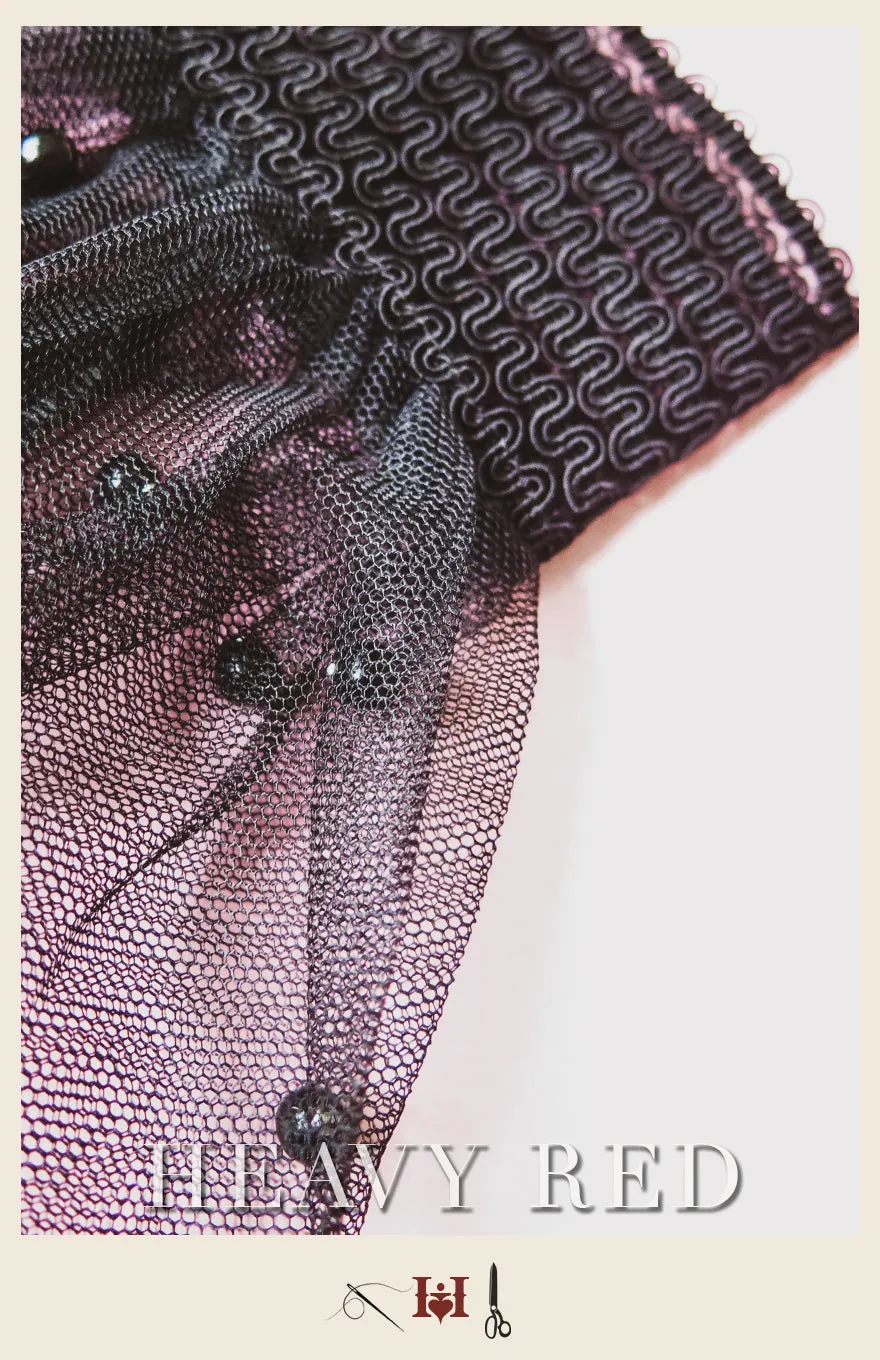 Victorian Beaded Net Wrist Gloves