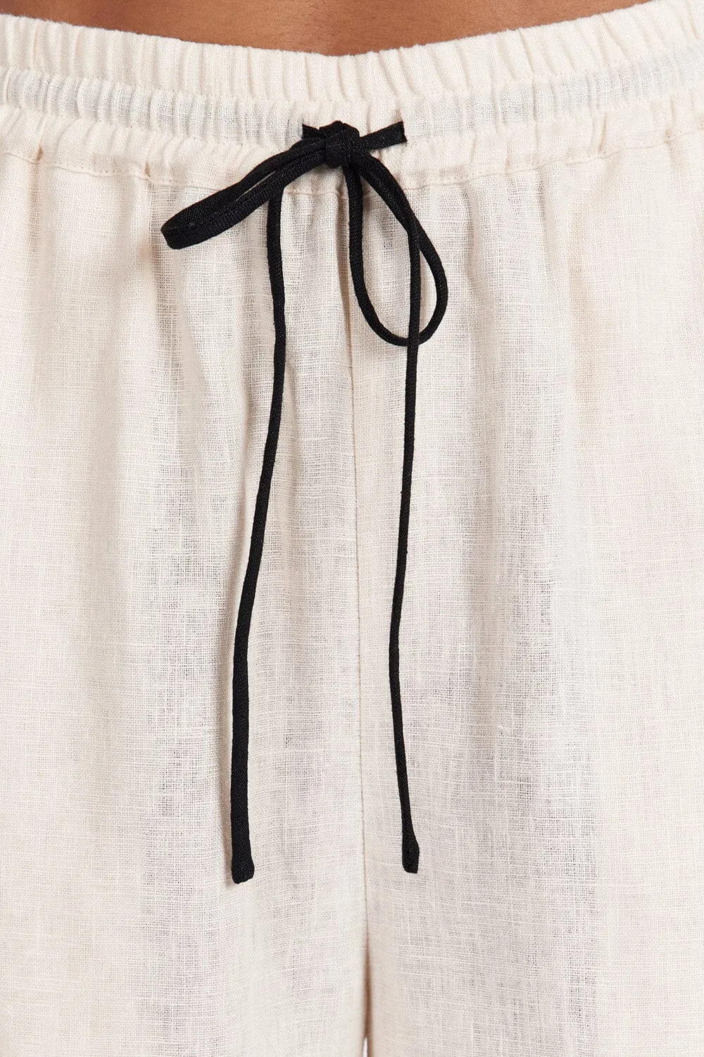 VON CREAM LINEN PANT