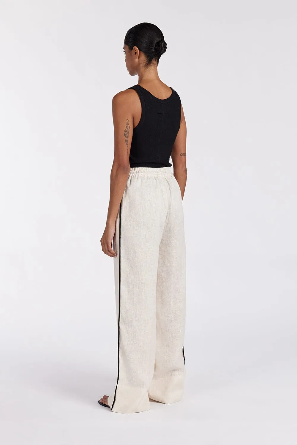 VON CREAM LINEN PANT