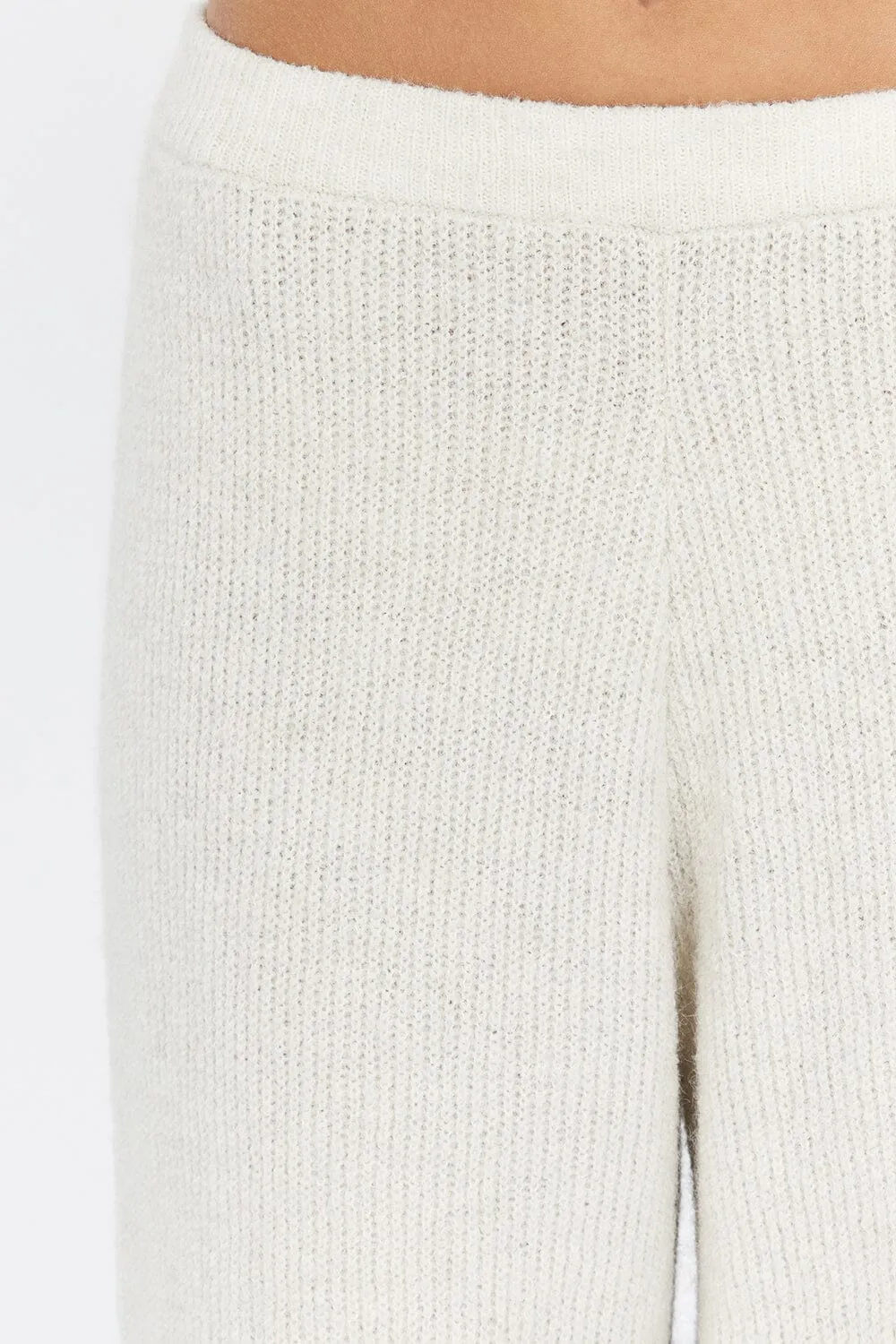 ZELIE CREAM MARLE KNIT PANT